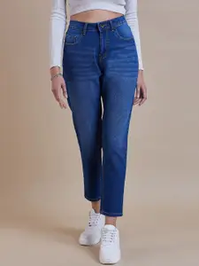 The Roadster Lifestyle Co. Women Comfort Mom-Fit High-Rise Clean Look Stretchable Jeans