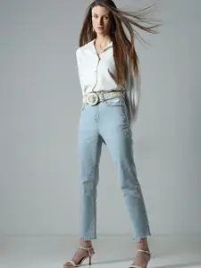 Vero Moda Women Straight Fit High-Rise Stretchable Jeans