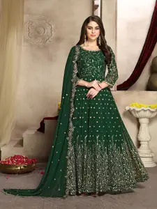 ODETTE Embroidered Semi-Stitched Dress Material