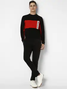 Peter England Colourblocked Sweatshirt And Track Pants