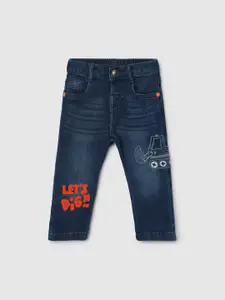max Boys Light Fade Embroidered Cotton Jeans