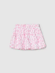 max Infant Girls Floral Printed Pure Cotton A-Line Skirt