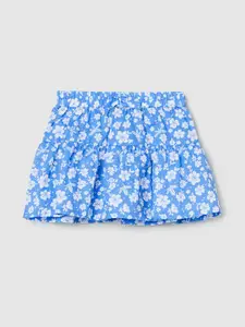 max Girls Printed Pure Cotton Knee Length Flared Skirt