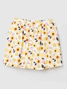 max Girls Printed Midi Flared Skirt
