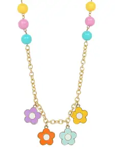 Asthetika Kids Girls Gold-Toned & Red Necklace