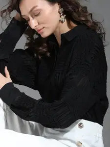 Vero Moda Semi Sheer Long Sleeves Regular Fit Casual Shirt