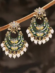 OOMPH Kundan Floral Chandbalis