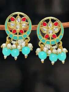 OOMPH Circular Kundan Chandbalis