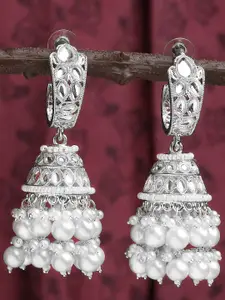 OOMPH Dome Shaped Kundan Jhumkas