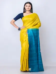 Morchari Colourblocked Zari Pure Silk Bhagalpuri Saree