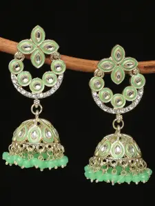 OOMPH Meenakari & Kundan Floral Jhumkas