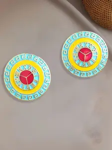 OOMPH Meenakari Circular Studs Earrings