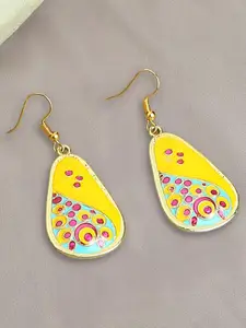 OOMPH Teardrop Shaped Meenakri Drop Earrings