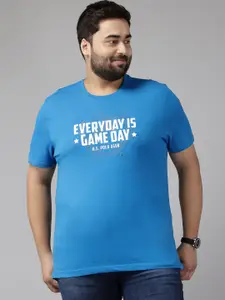 U.S. Polo Assn. Denim Co. Plus Size Typography Print Pure Cotton Slim Fit T-shirt