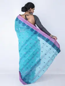 Morchari Ethnic Motifs Woven Design Pure Cotton Handloom Saree