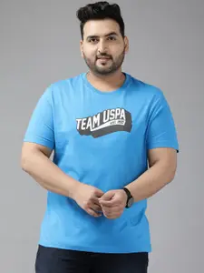 U.S. Polo Assn. Denim Co. Typography Printed Pure Cotton Slim Fit T-shirt