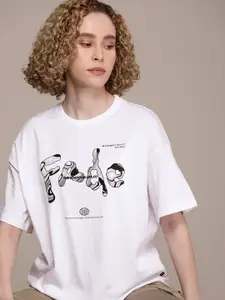 The Roadster Lifestyle Co. Typography Printed Pure Cotton Boxy T-shirt