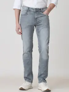 Mufti Men Slim Fit Mid-Rise Heavy Fade Clean Look Stretchable Jeans