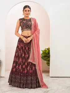 Chandbaali Embellished Beads & Stones Ready To Wear Lehenga & Blouse With Dupatta