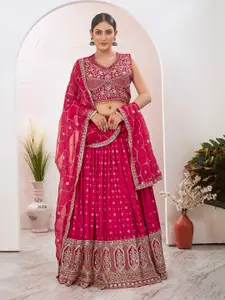 Chandbaali Embellished Beads & Stones Ready To Wear Lehenga & Blouse With Dupatta