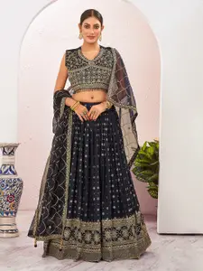 Chandbaali Embroidered Mirror Work Ready to Wear Lehenga & Blouse With Dupatta