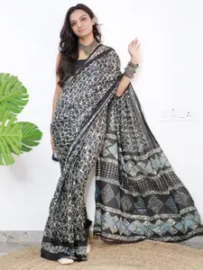 Saree mall Dabu Poly Cotton Bagh Ready to Wear Saree