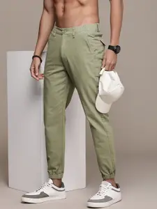 Roadster Men Relaxed Fit Pure Cotton Joggers