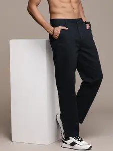 Roadster Men Relaxed Fit Pure Cotton Chinos