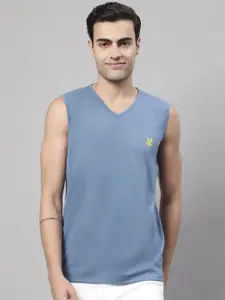 MACK JONNEY Regular Fit V-Neck Cotton T-shirt