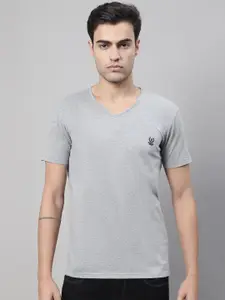 MACK JONNEY Regular Fit V-Neck Cotton T-shirt
