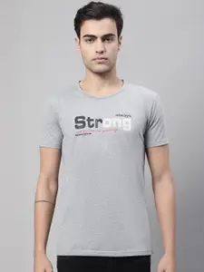 MACK JONNEY Typography Printed Cotton Casual T-shirt