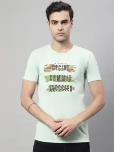 MACK JONNEY Typography Printed Cotton T-shirt