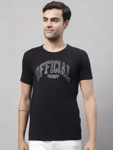 MACK JONNEY Typography Printed Short Sleeves Cotton T-Shirt