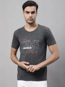 MACK JONNEY Typography Printed Cotton T-shirt