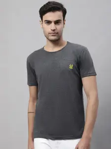 MACK JONNEY Round Neck Cotton Casual T-shirt