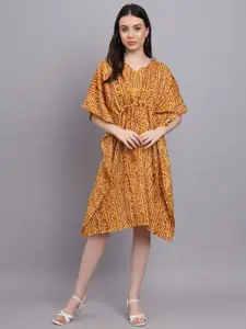 Hinaya Bandhani Printed Kaftan Dress