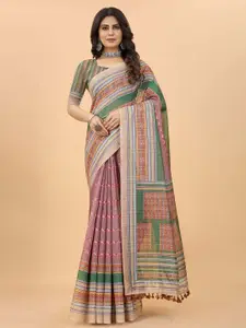 Hinaya Striped Printed Saree