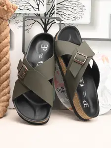 El Paso Men Comfort Sandals With Buckle