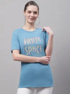 MACK JONNEY Typography Printed Cotton T-shirt