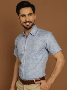 Indian Needle Spread Collar Long Sleeves Classic Opaque Formal Shirt