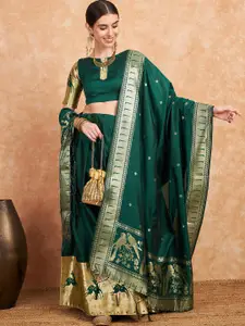 Sangria Woven Design Unstitched Lehenga Choli