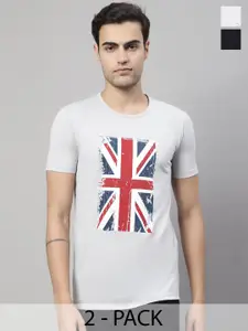MACK JONNEY Pack of 2 Graphic Printed Cotton T-shirt