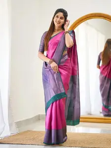 KALINI Ethnic Motifs Woven Design Zari Banarasi Saree