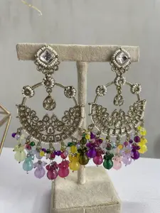 ISHKAARA I Jewels Gold-Plated Kundan Studded Artifical Beads Beaded Chandbalis Earrings
