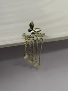 ISHKAARA Gold-Plated Artificial Stones Studded Ear Cuff