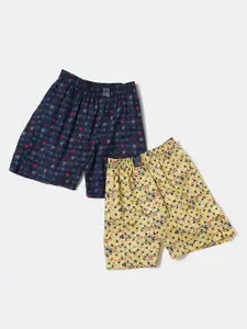 Jockey Boys Pack Of 2 Graphic Printed Cotton Boxer Shorts