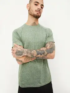 max Round Neck Short Sleeves Pockets Cotton T-shirt