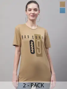 MACK JONNEY Pack Of 2 Printed Cotton T-shirts