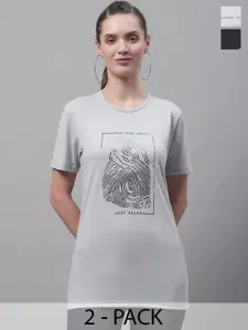 MACK JONNEY Pack Of 2 Printed Cotton T-shirt