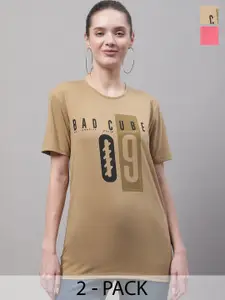 MACK JONNEY Pack Of 2 Printed Cotton T-shirt